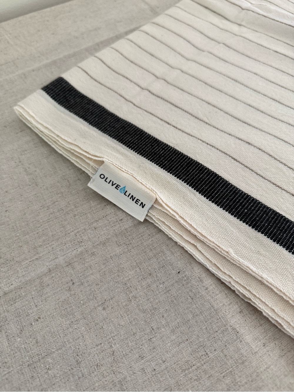 Olive & Linen Table Runner - Picture 2 of 3